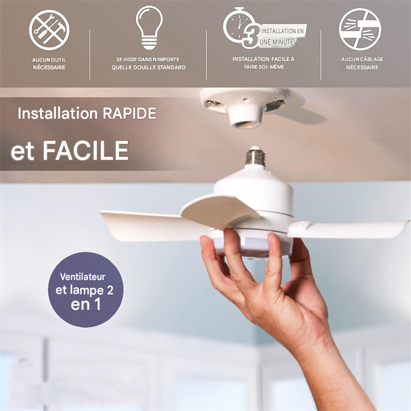Ventilateur-plafonnier LED