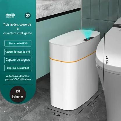 Poubelle intelligente à capteur avec ouverture automatique du couvercle